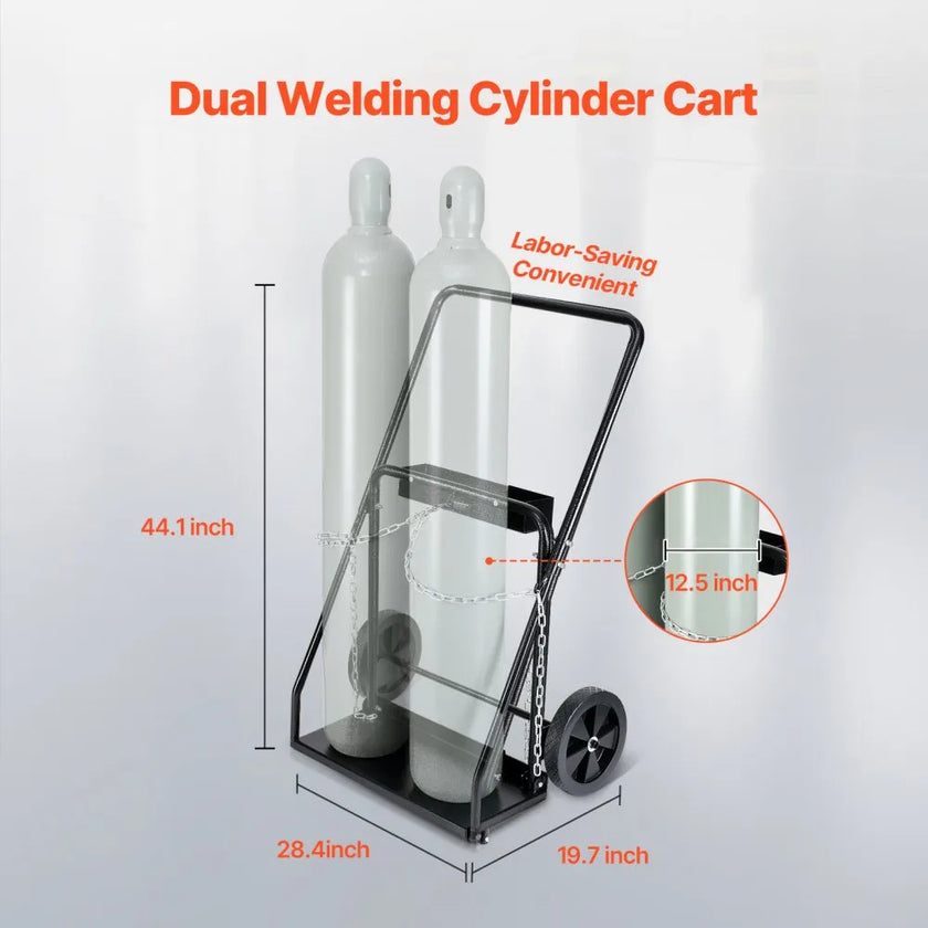 VEVOR Dual Welding Cylinder Cart Oxygen Acetylene Tank Cart with 10