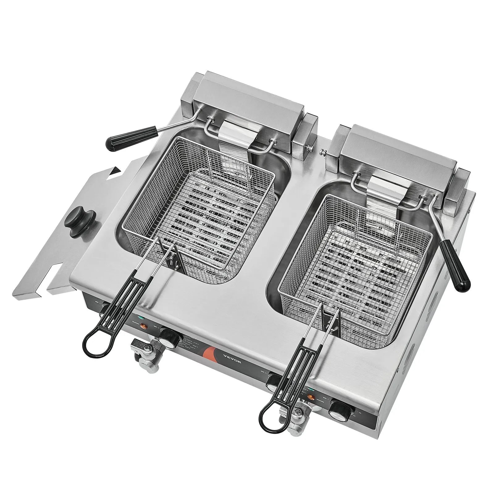 VEVOR Commercial Electric Deep Fryer Countertop Fryer 3500W Dual Tank 2x9Qt/8.5L