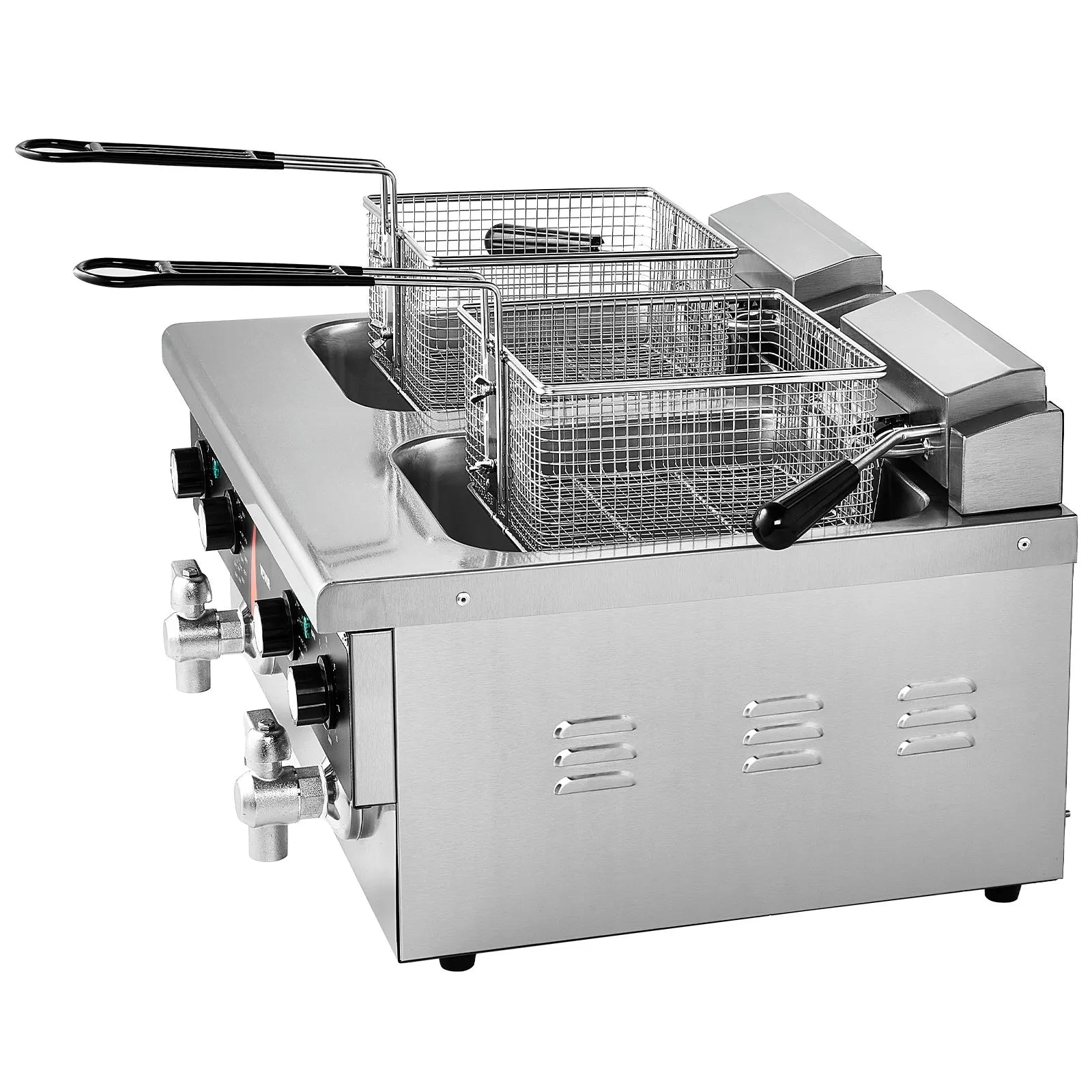 VEVOR Commercial Electric Deep Fryer Countertop Fryer 3500W Dual Tank 2x9Qt/8.5L