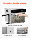 VEVOR 6 Trays Food Dehydrator Machine Stainless Steel 400W Jerky Fruit Drying