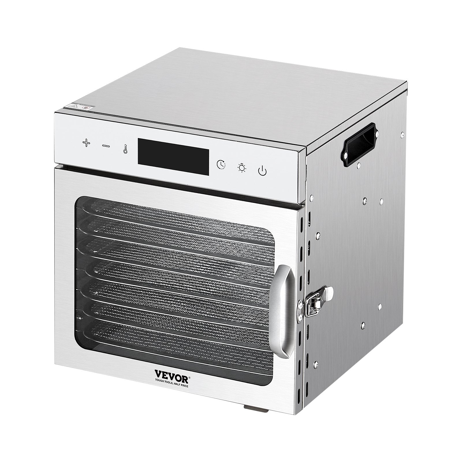 VEVOR 8 Trays Food Dehydrator Machine Stainless Steel 400W Jerky Fruit Drying