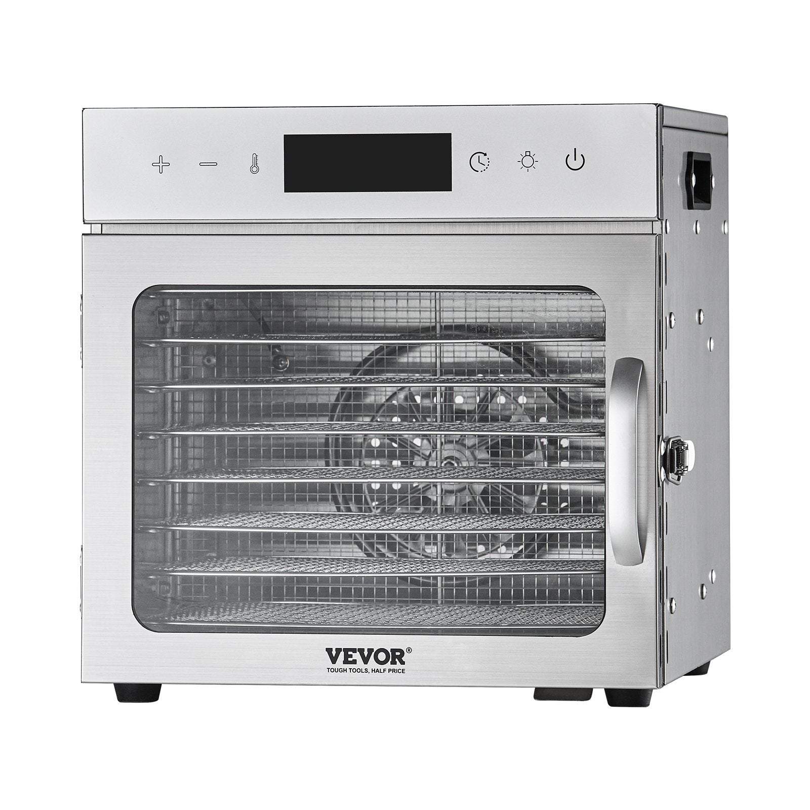 VEVOR 8 Trays Food Dehydrator Machine Stainless Steel 400W Jerky Fruit Drying