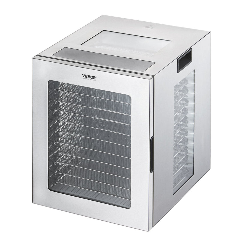 12 Trays Food Dehydrator Machine Stainless Steel 850W Jerky Meat Fruit Drying