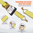 VEVOR Ratchet Tie Down Straps (4PK), 5000 lb Break Strength, Double J Hook Includes 4 Premium 2