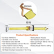 VEVOR Ratchet Tie Down Straps (4PK), 5000 lb Break Strength, Double J Hook Includes 4 Premium 2