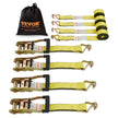 VEVOR Ratchet Tie Down Straps (4PK), 5000 lb Break Strength, Double J Hook Includes 4 Premium 2