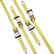 VEVOR Ratchet Tie Down Straps (4PK), 5000 lb Break Strength, Double J Hook Includes 4 Premium 2