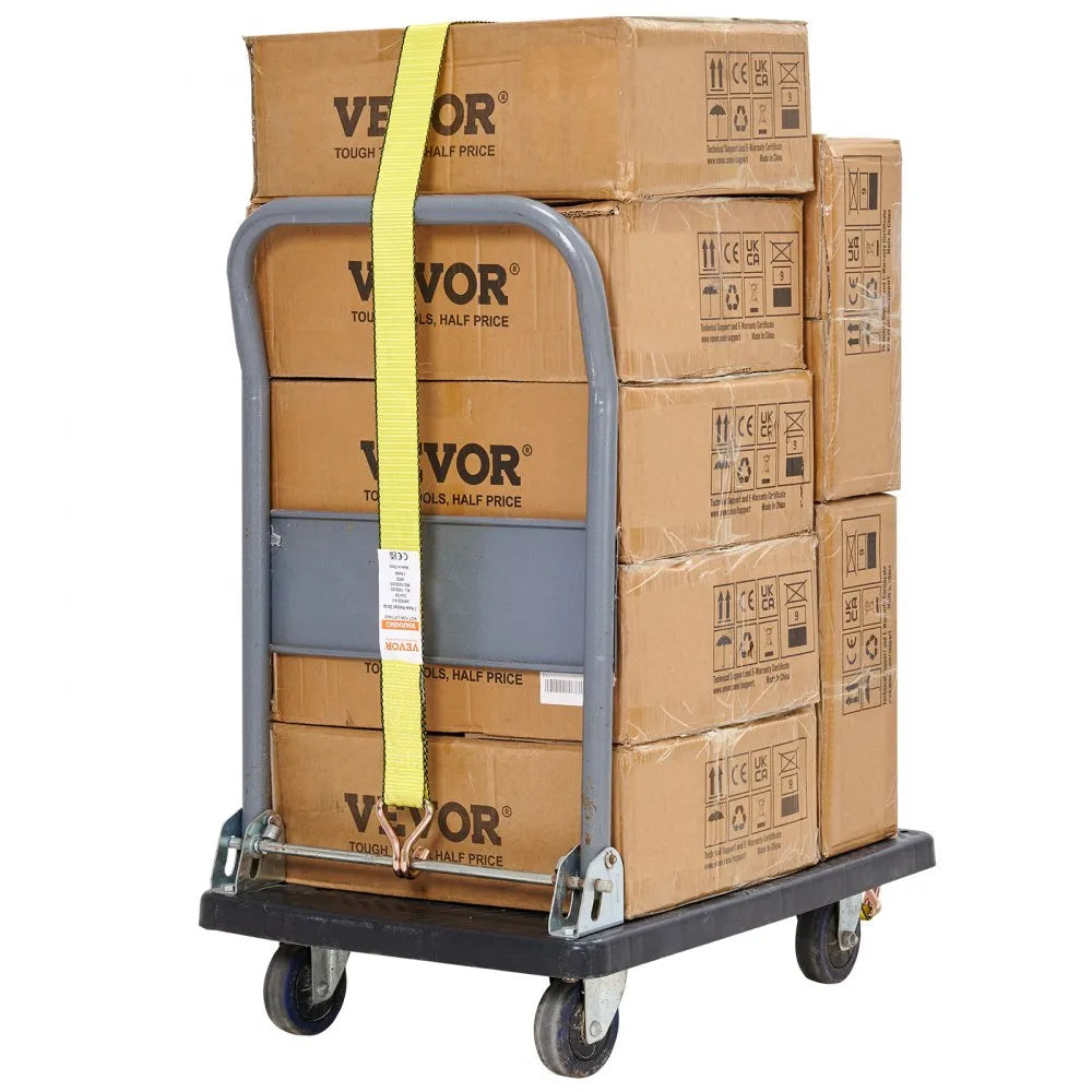 VEVOR Ratchet Tie Down Straps (4PK), 10000 lb Break Strength, Double J Hook Includes 4 Premium 2