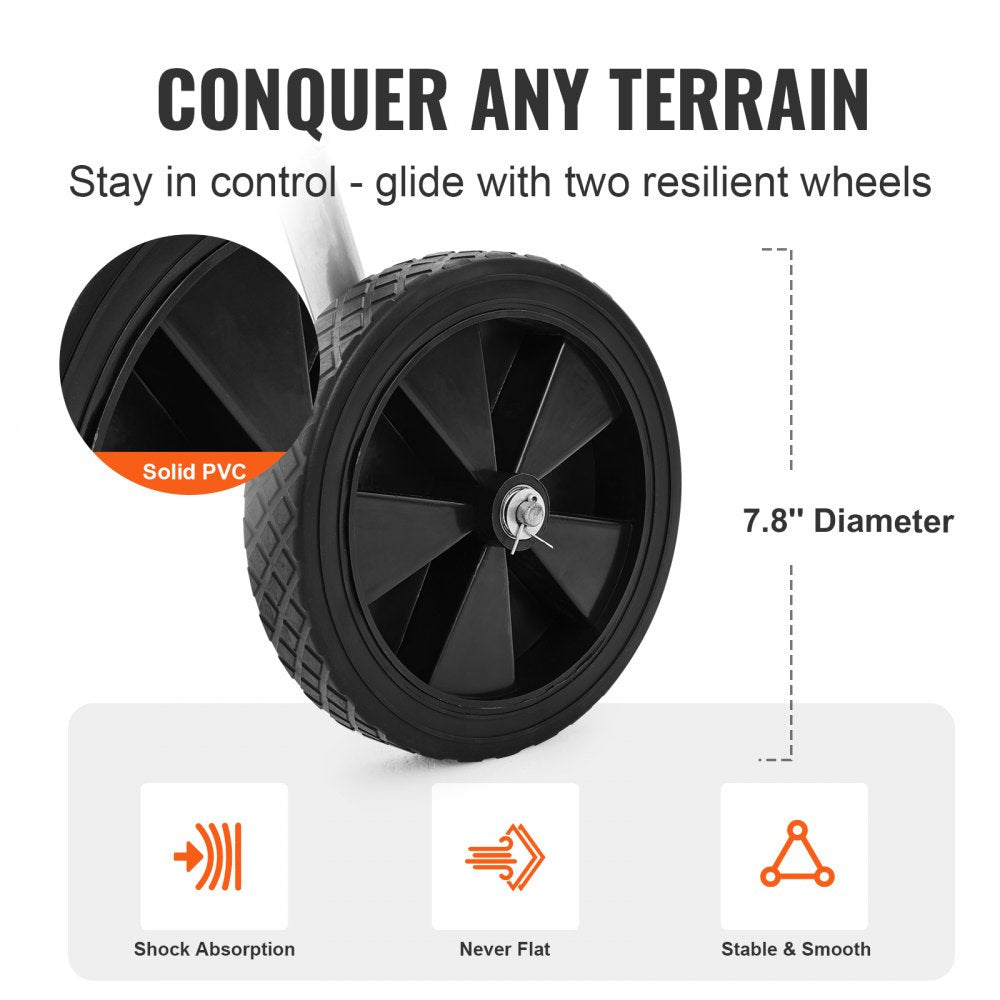 VEVOR 175 ft of 5/8’’ Hose Reel Cart, (Hose Not Included), Garden Water Hose Carts Mobile Tools with Wheels, Heavy Duty Powder-coated Steel Outdoor Planting for Garden, Yard, Lawn