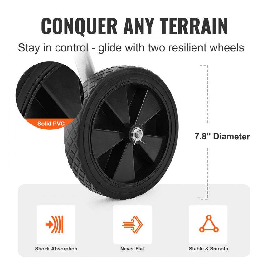 VEVOR 175 ft of 5/8’’ Hose Reel Cart, (Hose Not Included), Garden Water Hose Carts Mobile Tools with Wheels, Heavy Duty Powder-coated Steel Outdoor Planting for Garden, Yard, Lawn