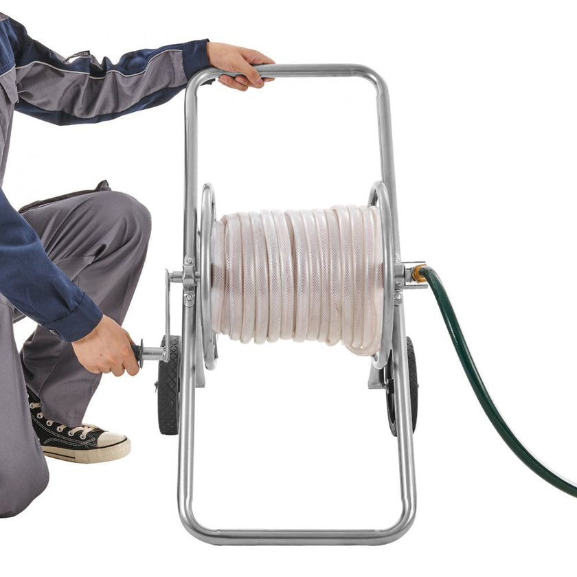 VEVOR 175 ft of 5/8’’ Hose Reel Cart, (Hose Not Included), Garden Water Hose Carts Mobile Tools with Wheels, Heavy Duty Powder-coated Steel Outdoor Planting for Garden, Yard, Lawn