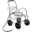 VEVOR Hose Reel Cart, Hold Up to 250 ft of 5/8’’ Hose, Garden Water Hose Carts Mobile Tools with 4 Wheels, Heavy Duty Powder-coated Steel Outdoor Planting with Storage Basket, for Garden, Yard, Lawn