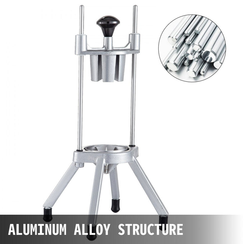 VEVOR 6-Section Commercial Easy Wedger Stainless Steel Blade Fruit Lime Slicer, Lemon Cutter 6 Wedges for Home Bar Restaurant