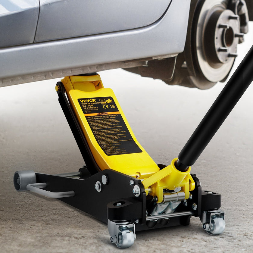 VEVOR Floor Jack, 2.5 Ton Low Profile Floor Jack, Aluminum And Steel Racing Floor Jack with Dual Pistons Quick Lift Pump, 3-3/4