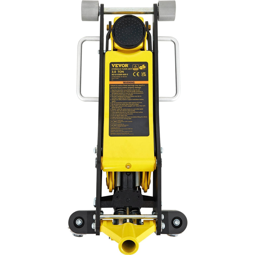 VEVOR Floor Jack, 3 Ton Low Profile Floor Jack, Aluminum and Steel Racing Floor Jack with Dual Pistons Quick Lift Pump, Floor Jack Lifting Range 3-6/11