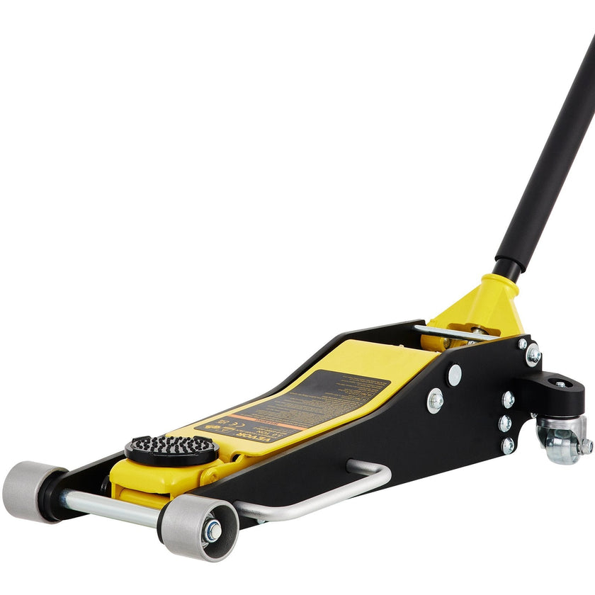 VEVOR Floor Jack, 3 Ton Low Profile Floor Jack, Aluminum and Steel Racing Floor Jack with Dual Pistons Quick Lift Pump, Floor Jack Lifting Range 3-6/11