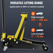 VEVOR Floor Jack, 3 Ton Low Profile Floor Jack, Heavy-duty Steel Racing Floor Jack with Dual Pistons Quick Lift Pump, Floor Jack Lifting Range 3.35