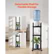 VEVOR 2-Tier Water Dispenser Stand for 1 Water Jug, Heavy-Duty Water Bottle Holder Rack with Detachable Storage Shelf, Cross-Shaped Stable Base, Black