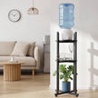 VEVOR 2-Tier Water Dispenser Stand for 1 Water Jug, Heavy-Duty Water Bottle Holder Rack with Detachable Storage Shelf, Cross-Shaped Stable Base, Black