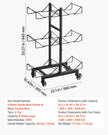 Product Title: VEVOR 3-Tier Water Jug Holder for 6 Bottles, Double Row Foldable Water Bottle Storage Rack with Casters, Locking Wheels, Adjustable Feet & Heavy-Duty Steel Frame, Black
