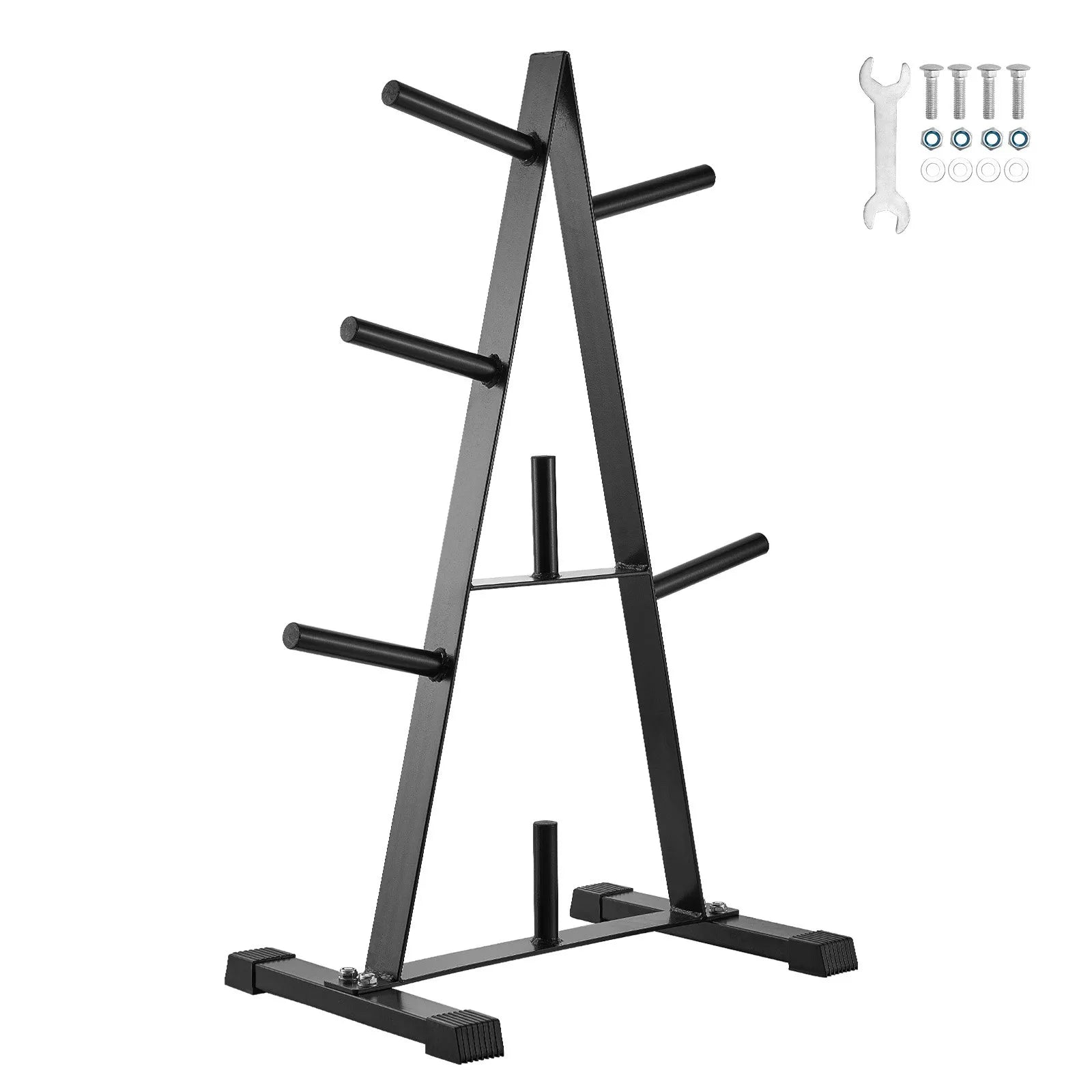 VEVOR Weight Plate Rack Weight Plate Tree Home Gym Barbell Storage Stand 1 inch