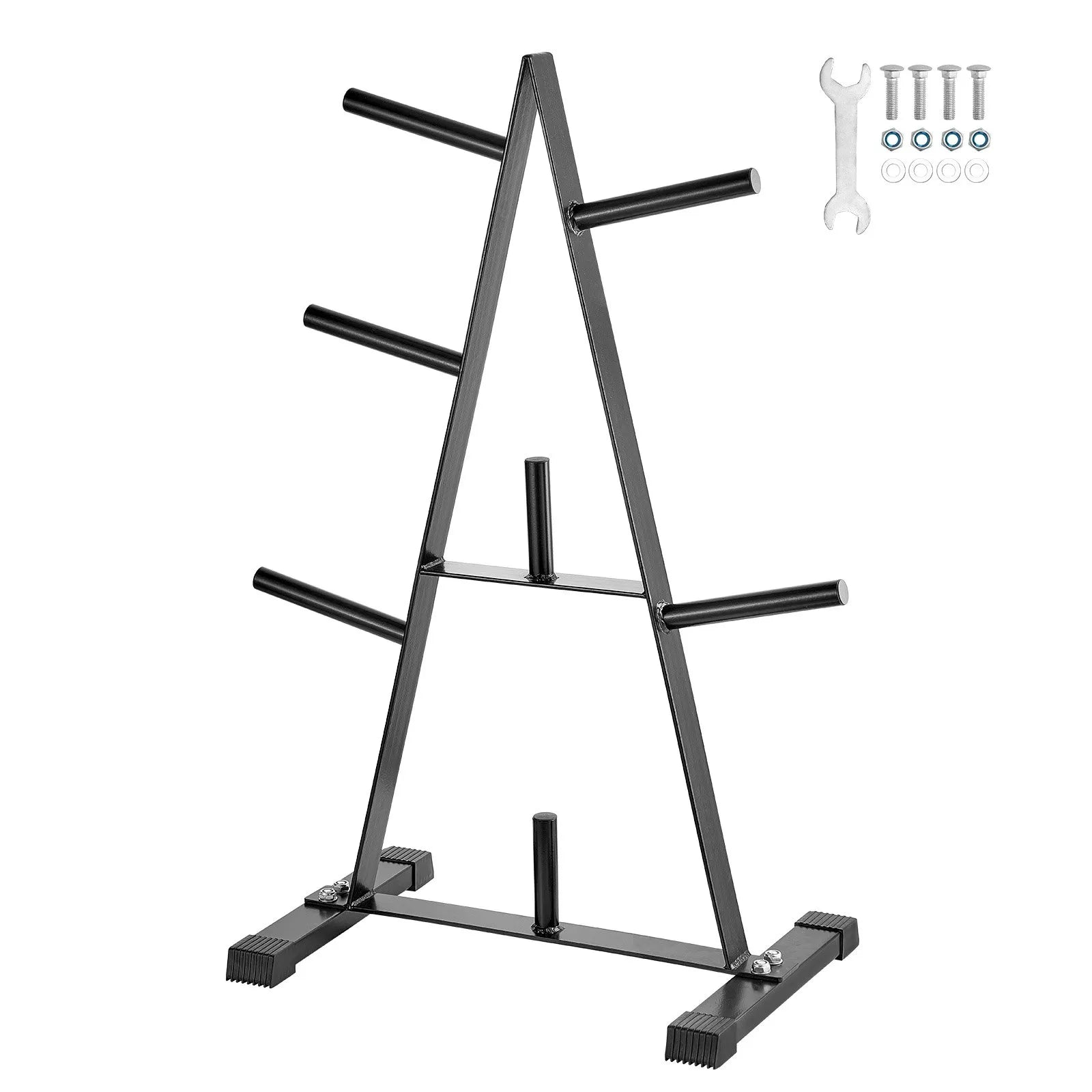 VEVOR Weight Plate Rack Weight Plate Tree Home Gym Barbell Storage Stand 1 inch