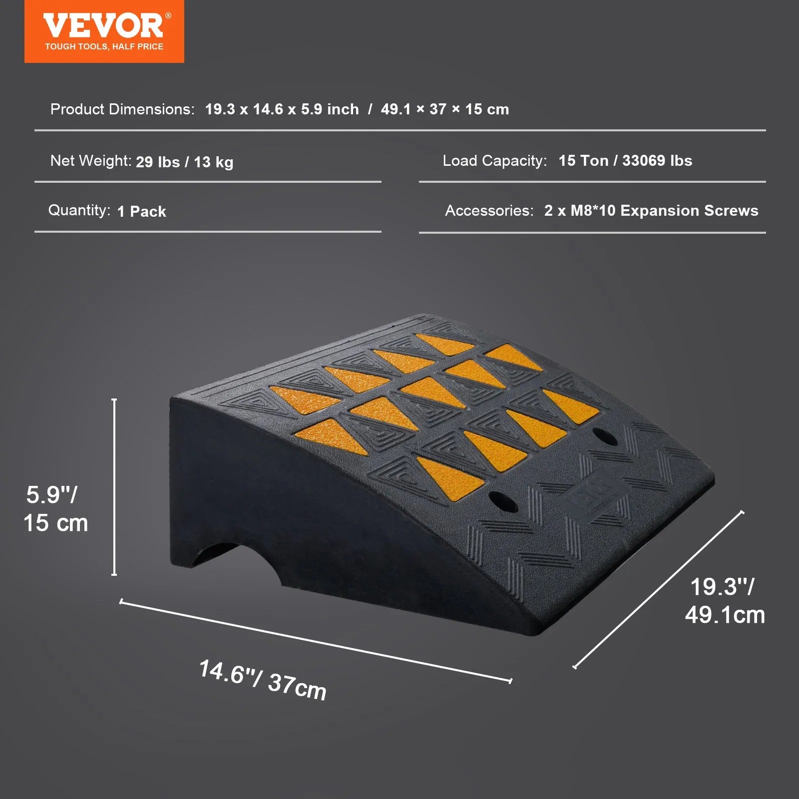 VEVOR Rubber Curb Ramp 6