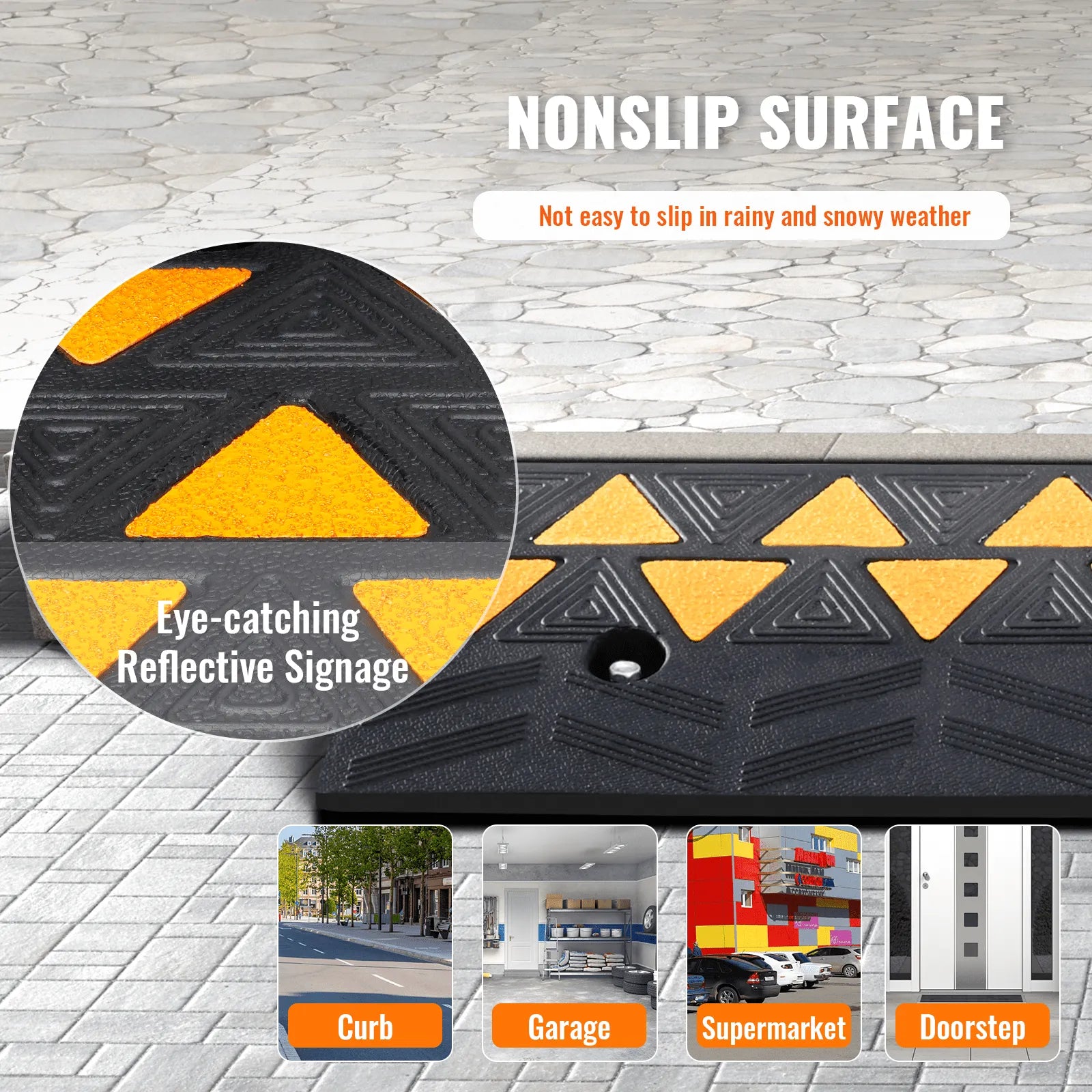 VEVOR Rubber Curb Ramp 3.7