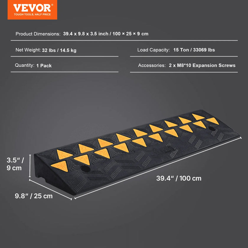 VEVOR Rubber Curb Ramp 3.7