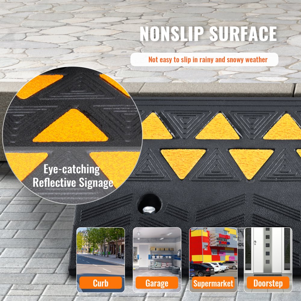 VEVOR Rubber Curb Ramp 2 Pack, 5