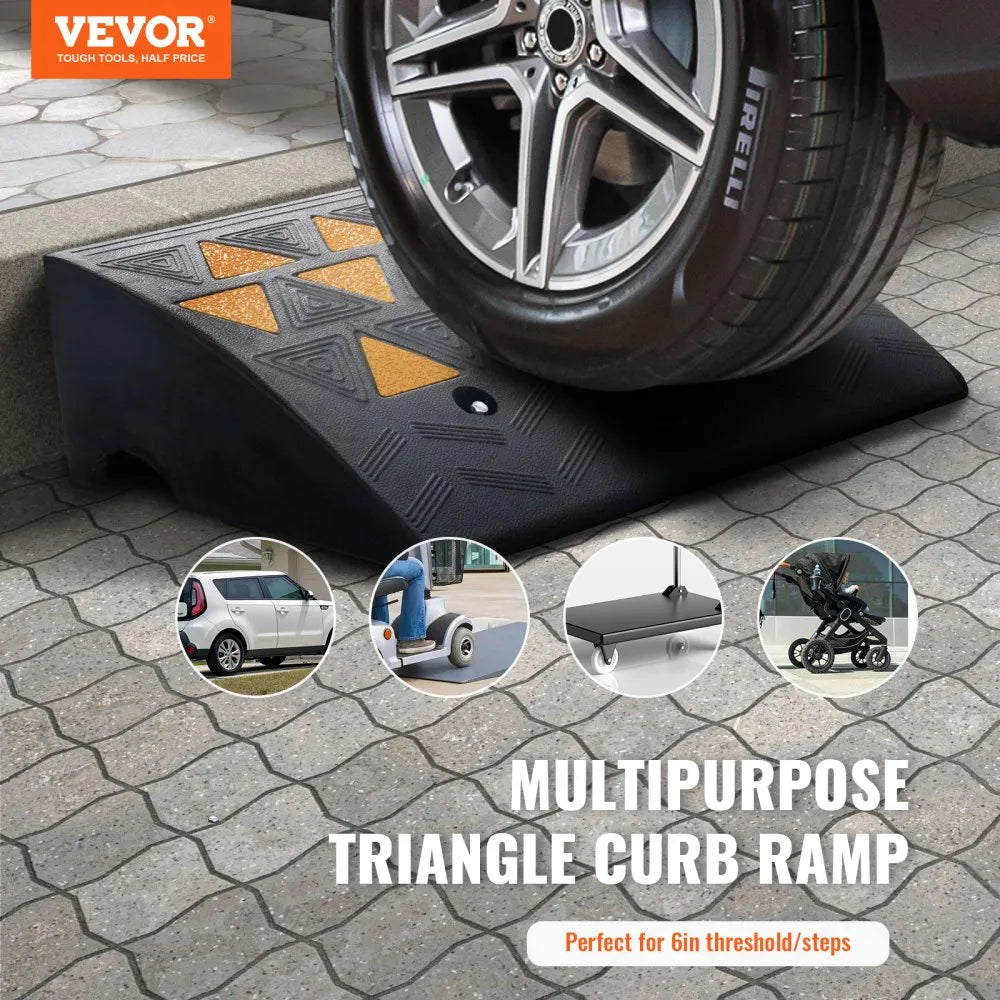 VEVOR Rubber Curb Ramp 2 Pack, 6
