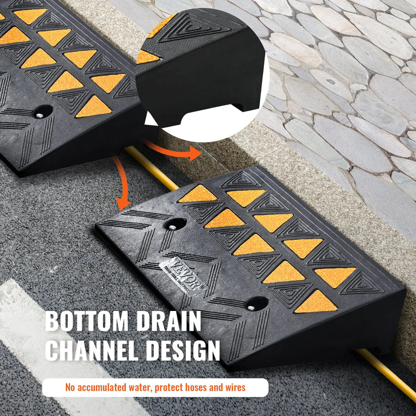 VEVOR Rubber Curb Ramp 2 Pack, 4.3