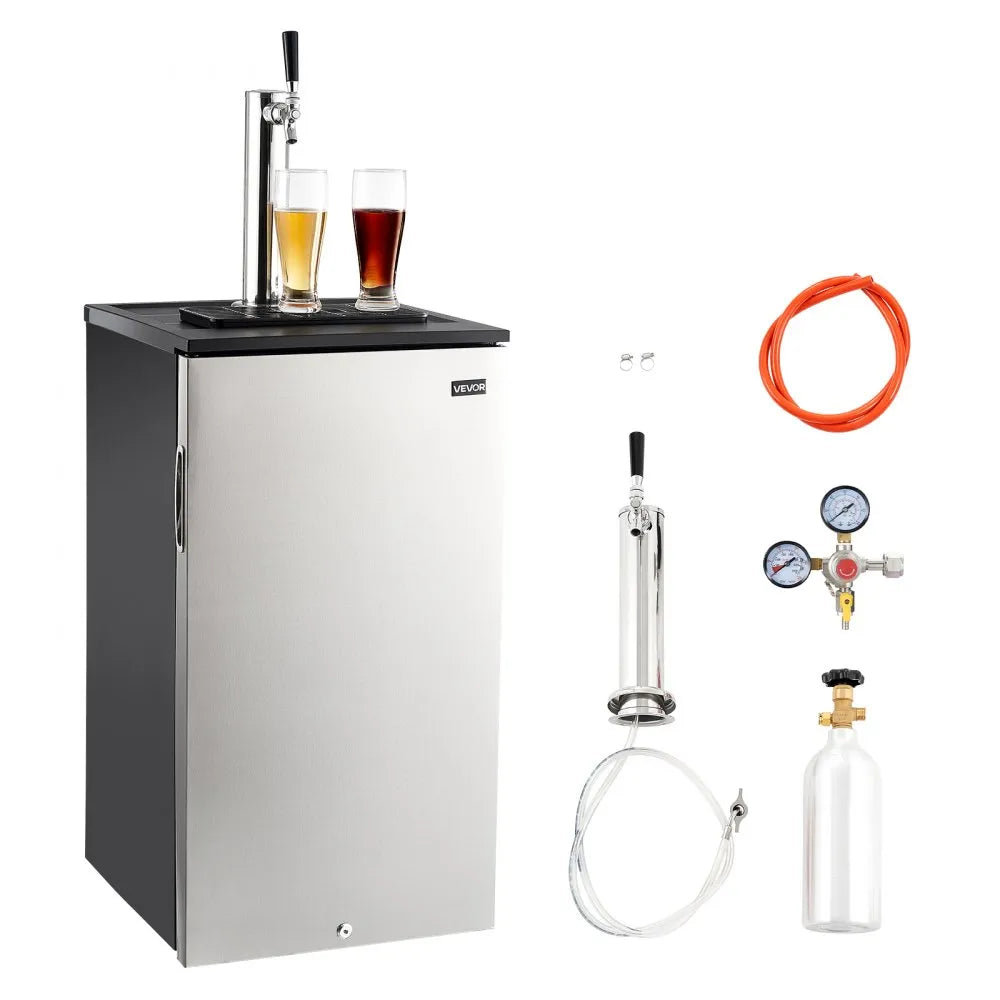 VEVOR Beer Kegerator – Single Tap Commercial Draft Beer Dispenser, 92L Capacity