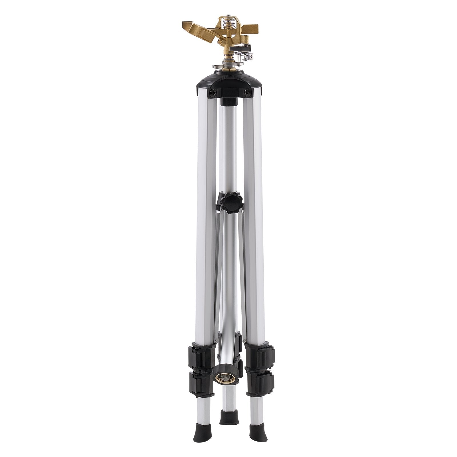 VEVOR Tripod Sprinkler 360° Spray Heavy Duty Sprinklers for Lawn Garden Gray