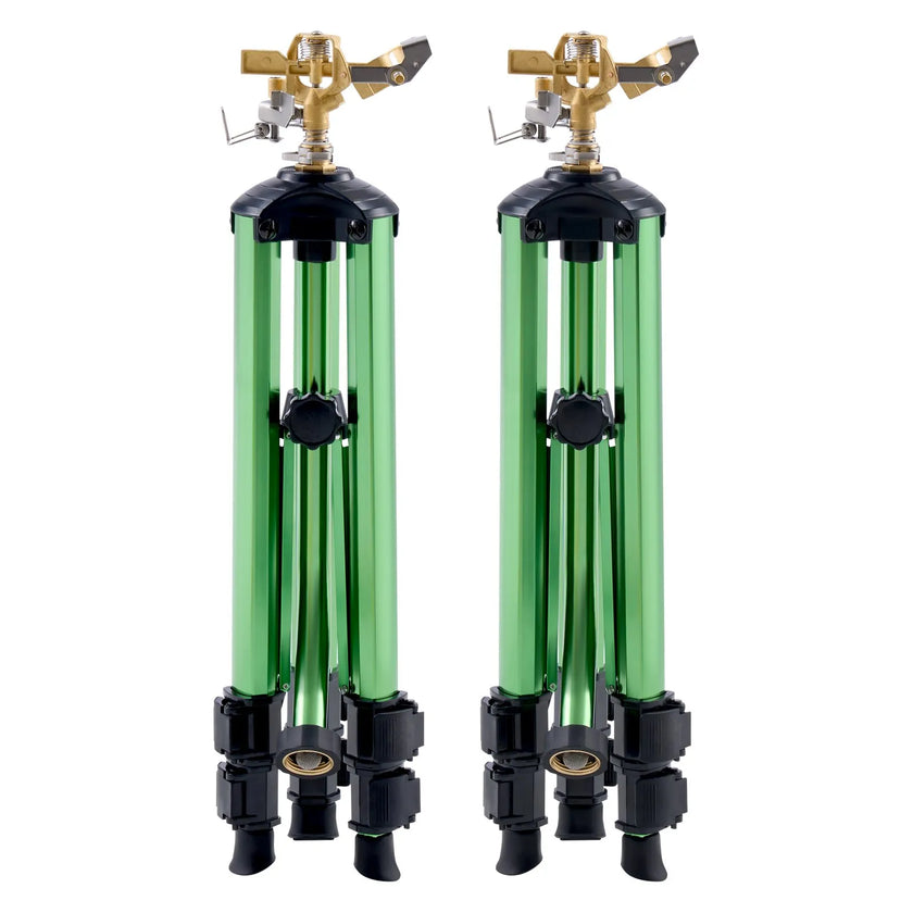 VEVOR Tripod Sprinkler 2 Packs Heavy Duty Lawn Sprinklers with 3/4