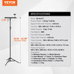 VEVOR Projector Stand Laptop Stand Tripod Adjustable Height from 26.97 to 63 in