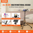 VEVOR Projector Stand with Wheels Laptop Stand Tripod Height from 31.3 to 67.3
