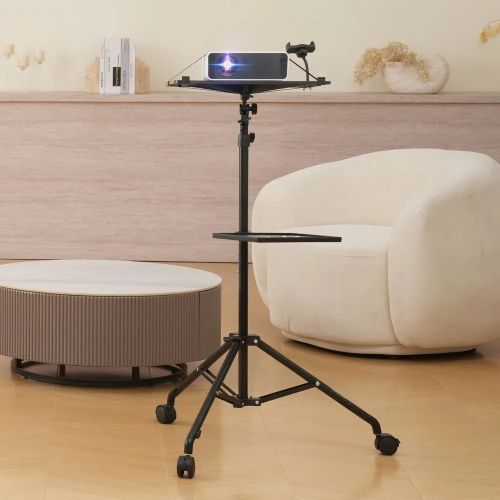 VEVOR Projector Stand with Wheels Laptop Stand Tripod Height from 31.3 to 67.3