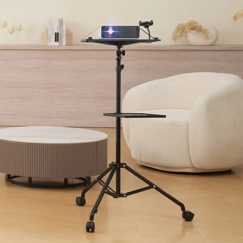 VEVOR Projector Stand with Wheels Laptop Stand Tripod Height from 31.3 to 67.3