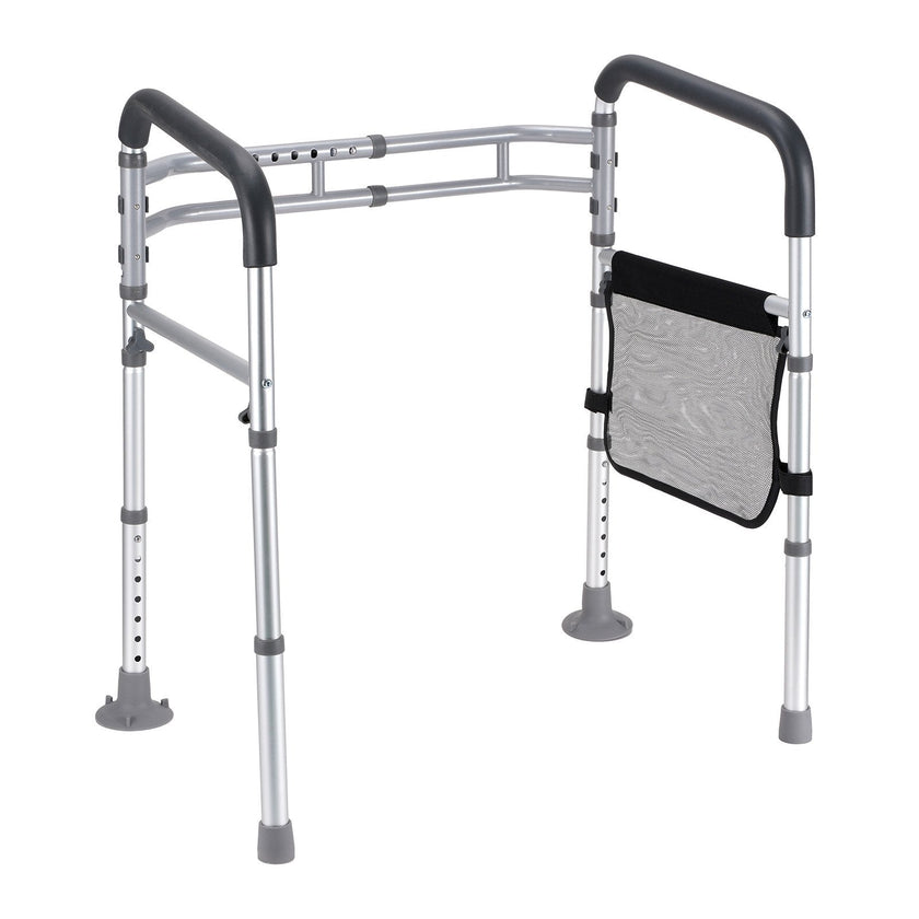 VEVOR Foldable Toilet Safety Rail Toilet Rail with Non-Slip Handles for Seniors