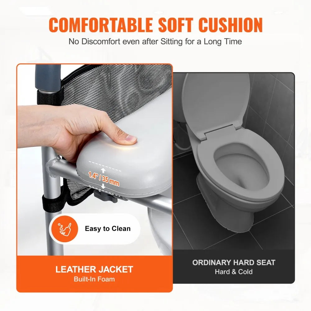 VEVOR Raised Toilet Seat, 7-Position Height Adjustment 19.3