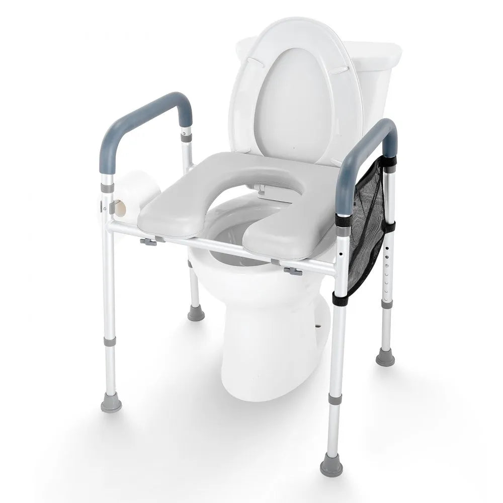 VEVOR Raised Toilet Seat, 7-Position Height Adjustment 19.3
