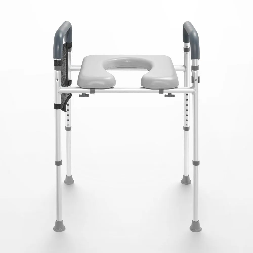VEVOR Raised Toilet Seat, 7-Position Height Adjustment 19.3