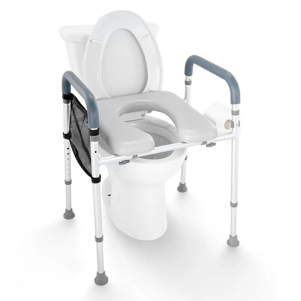 VEVOR Raised Toilet Seat, 7-Position Height Adjustment 19.3