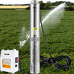 VEVOR Deep Well Submersible Pump Stainless Steel Water Pump 2HP 230V 37GPM 427ft