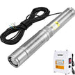 VEVOR Deep Well Submersible Pump, 1.5HP 115V/60Hz, 37GPM 276ft Head, with 33 ft Cord & External Control Box, 4 inch Stainless Steel Water Pumps for Industrial, Irrigation and Home Use, IP68 Waterproof