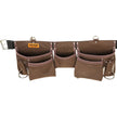 VEVOR Tool Belt, 13 Pockets, Adjusts from 29 Inches to 54 Inches, Leather Heavy Duty Tool Pouch Bag with Dual Hammer Loops, Tool Bag for Electrician, Carpenter, Handyman, Construction, Framer, Brown