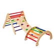 VEVOR Pikler Triangle Set 5in1 Montessori Climbing Toys Toddlers Large Colorful