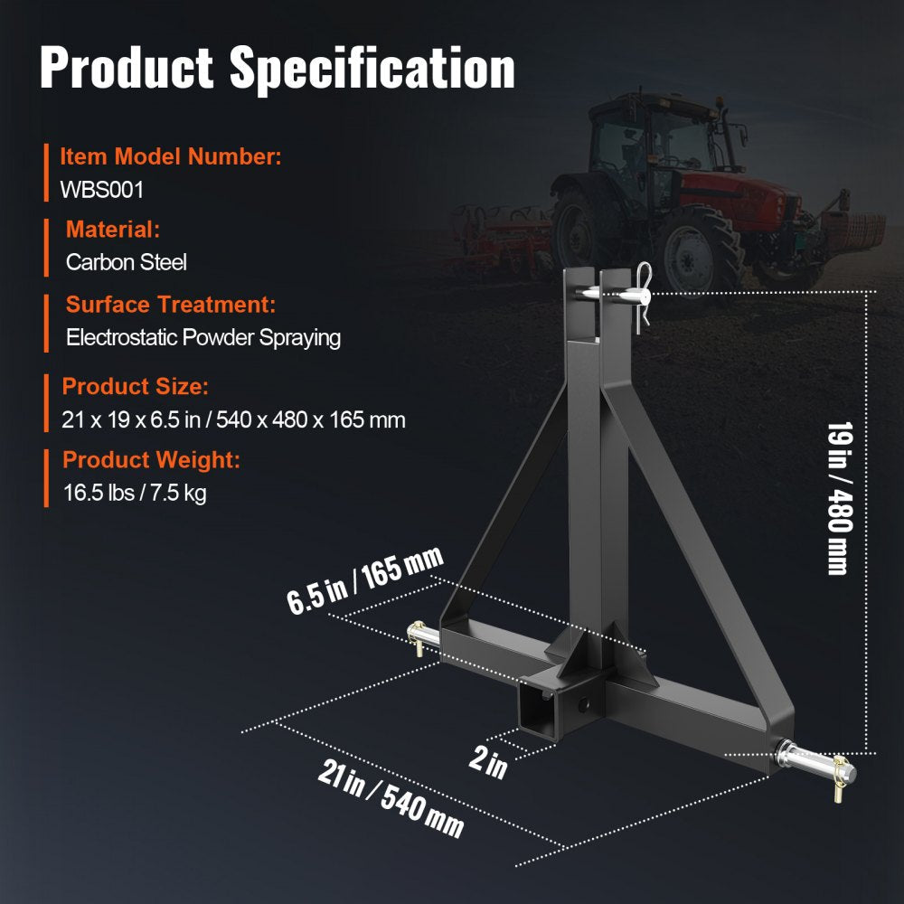 VEVOR 3 Point Hitch Receiver, 3 Point 2