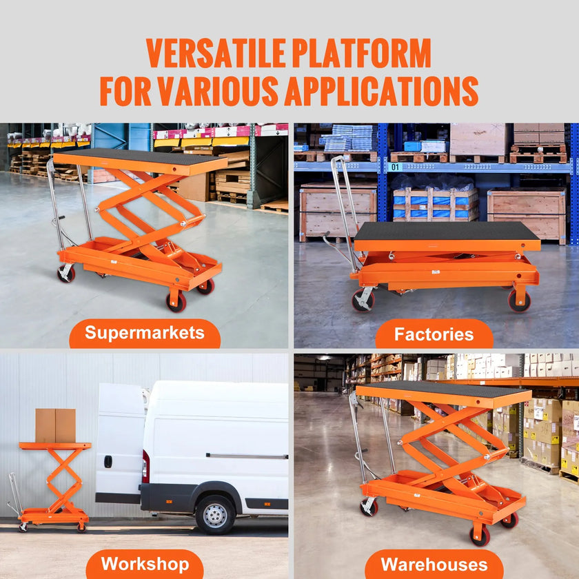 VEVOR Hydraulic Lift Table Cart, 1760lbs Capacity 59